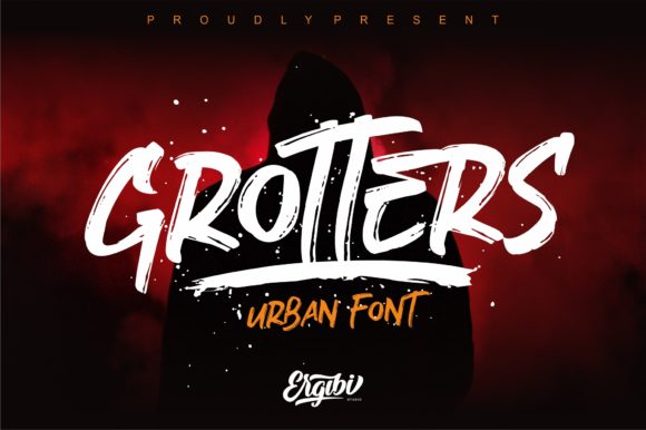 Grotters: A Bold Brush Font for Urban-Infused Design Workflows