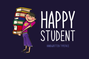 Happy Student: The Handwritten Font That Brings Warmth and Energy to School-Themed Design